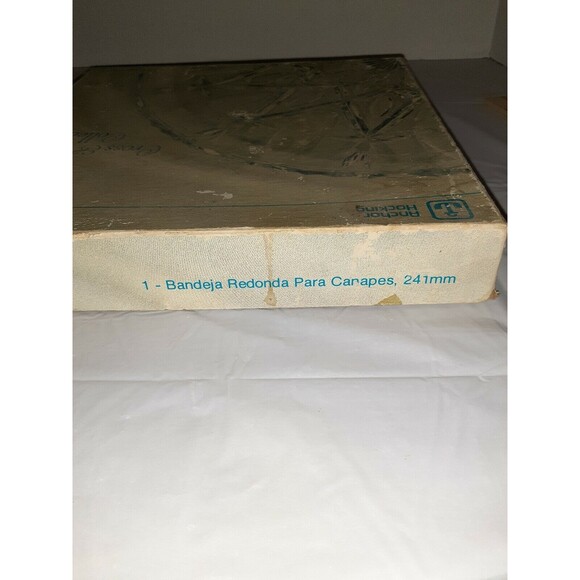 Vintage Anchor Hocking Crown & Olive 9.5 In. Round Relish Tray W/Box - Picture 7 of 9